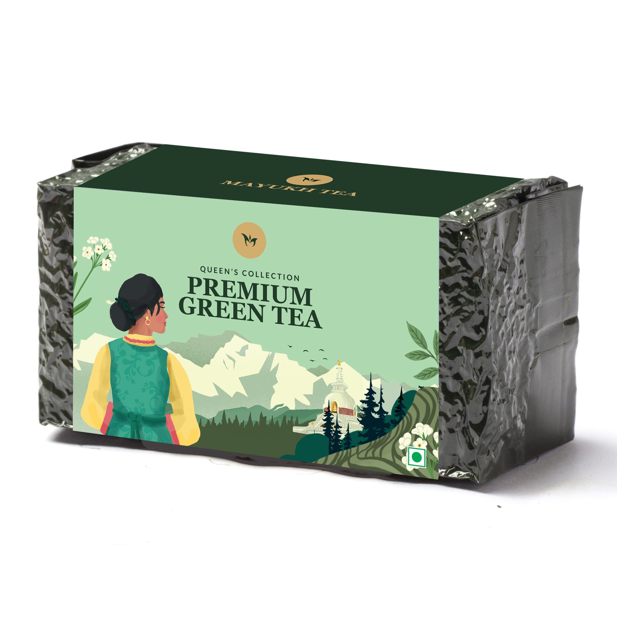 Authentic Darjeeling green tea long leaf, naturally rich in antioxidants, offering a crisp, revitalizing cup