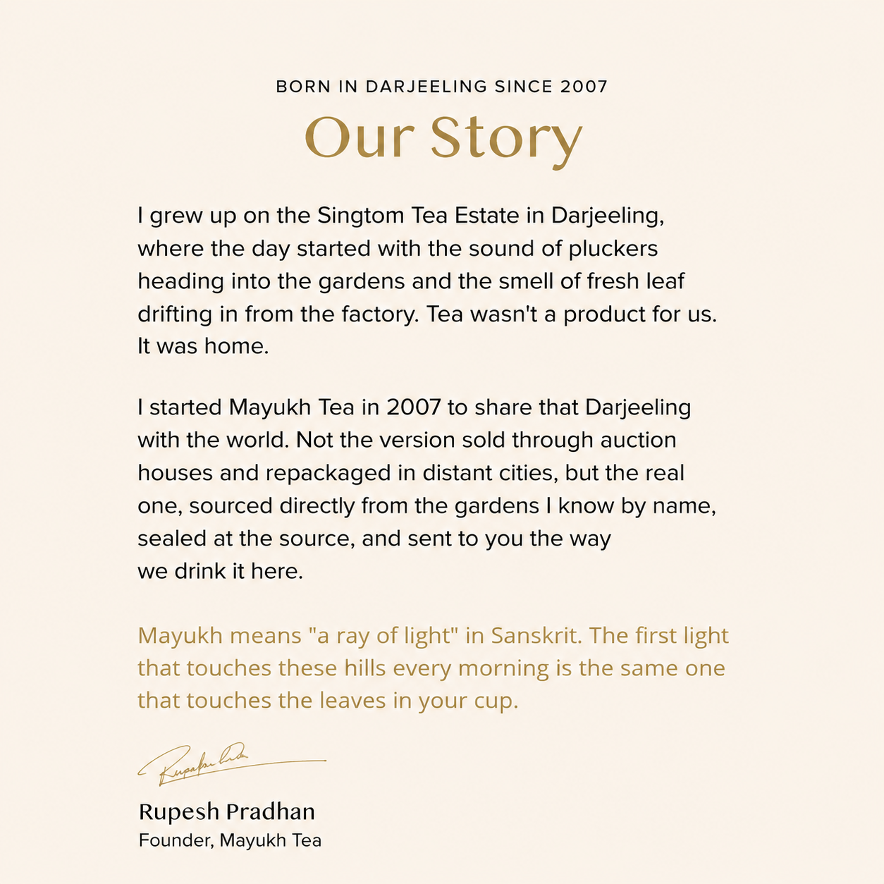 Darjeeling since 2007