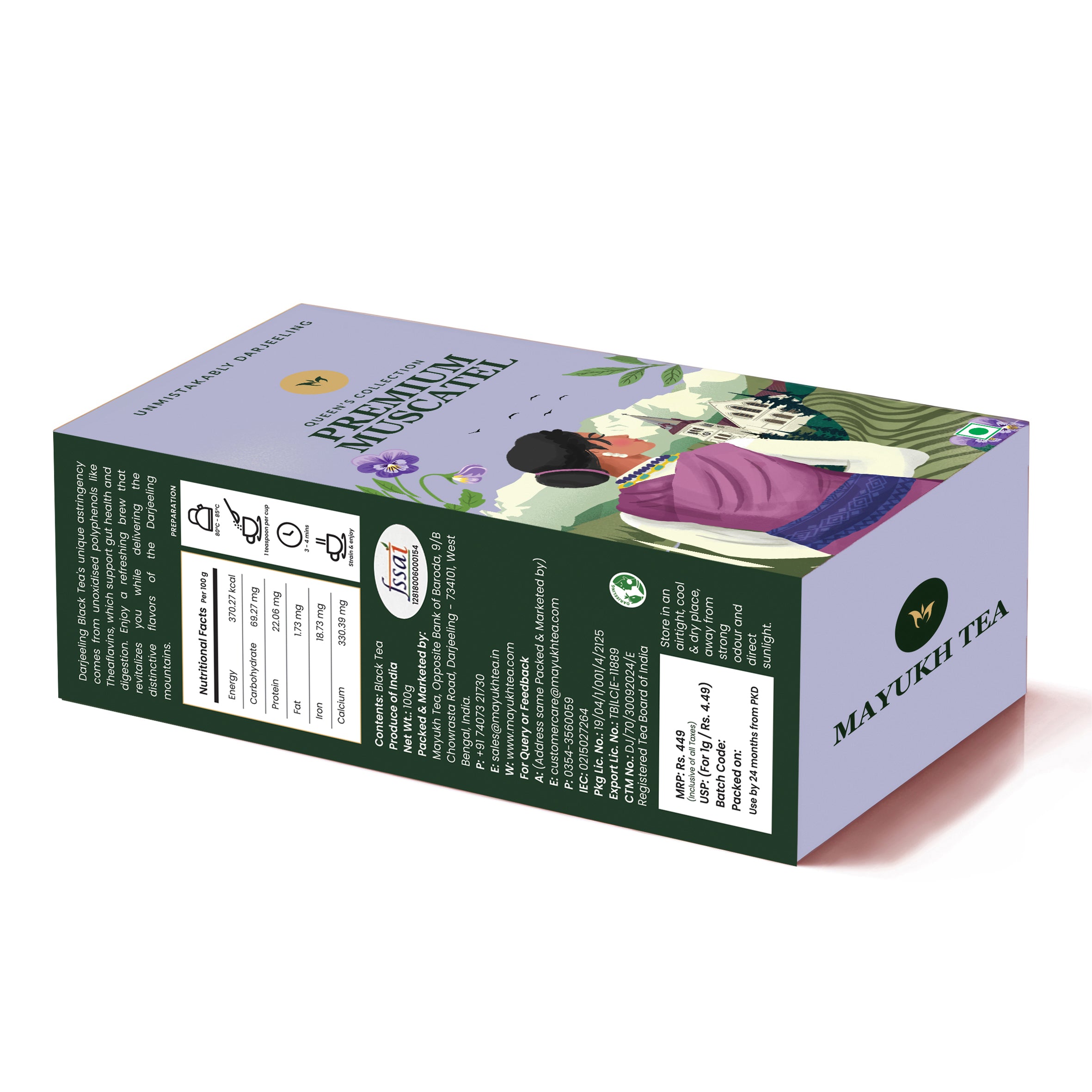 Handpicked Darjeeling Muscatel Second Flush tea with long leaves, exquisite muscatel notes, ideal for tea enthusiasts