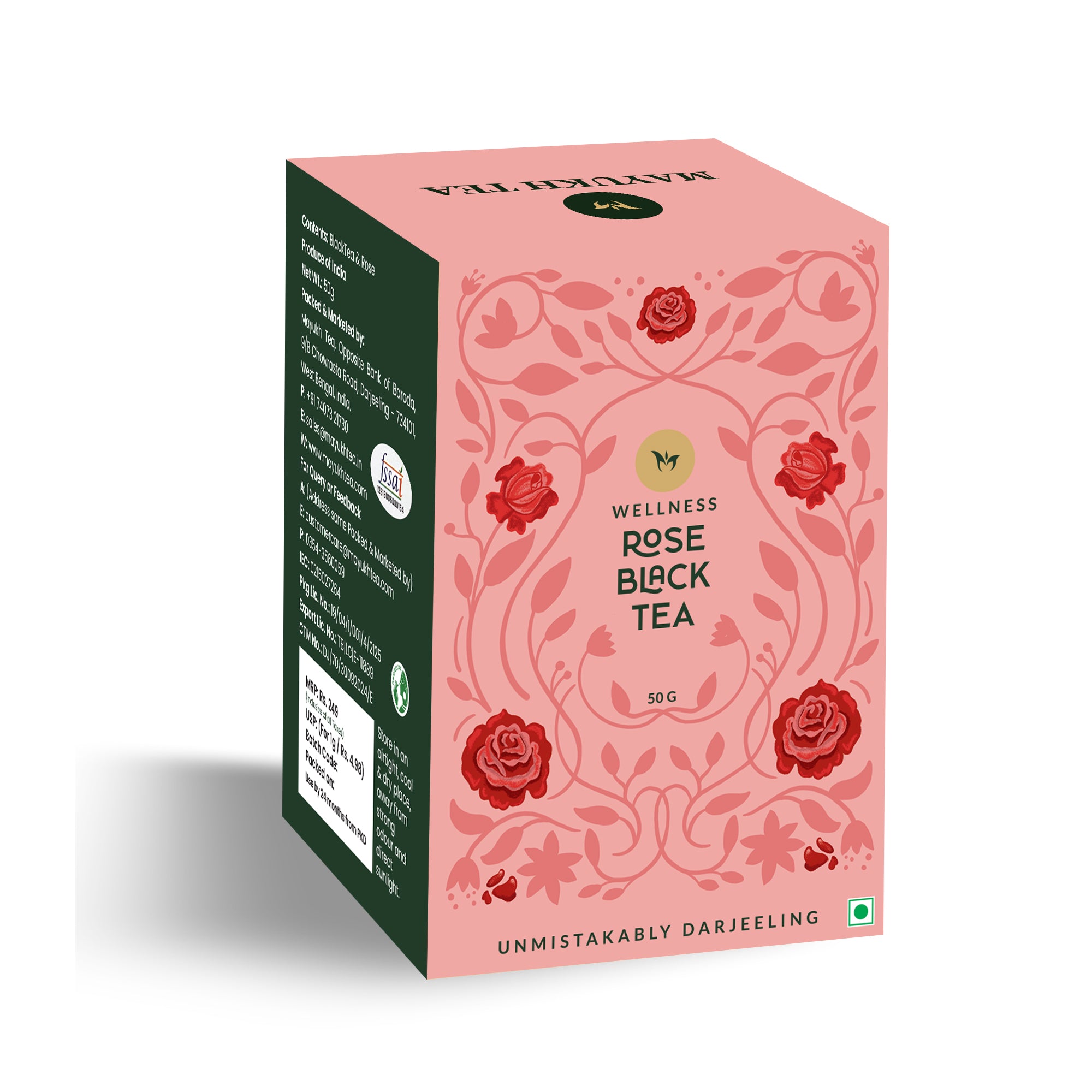 Aromatic rose black tea blend with balanced fragrance and flavor
