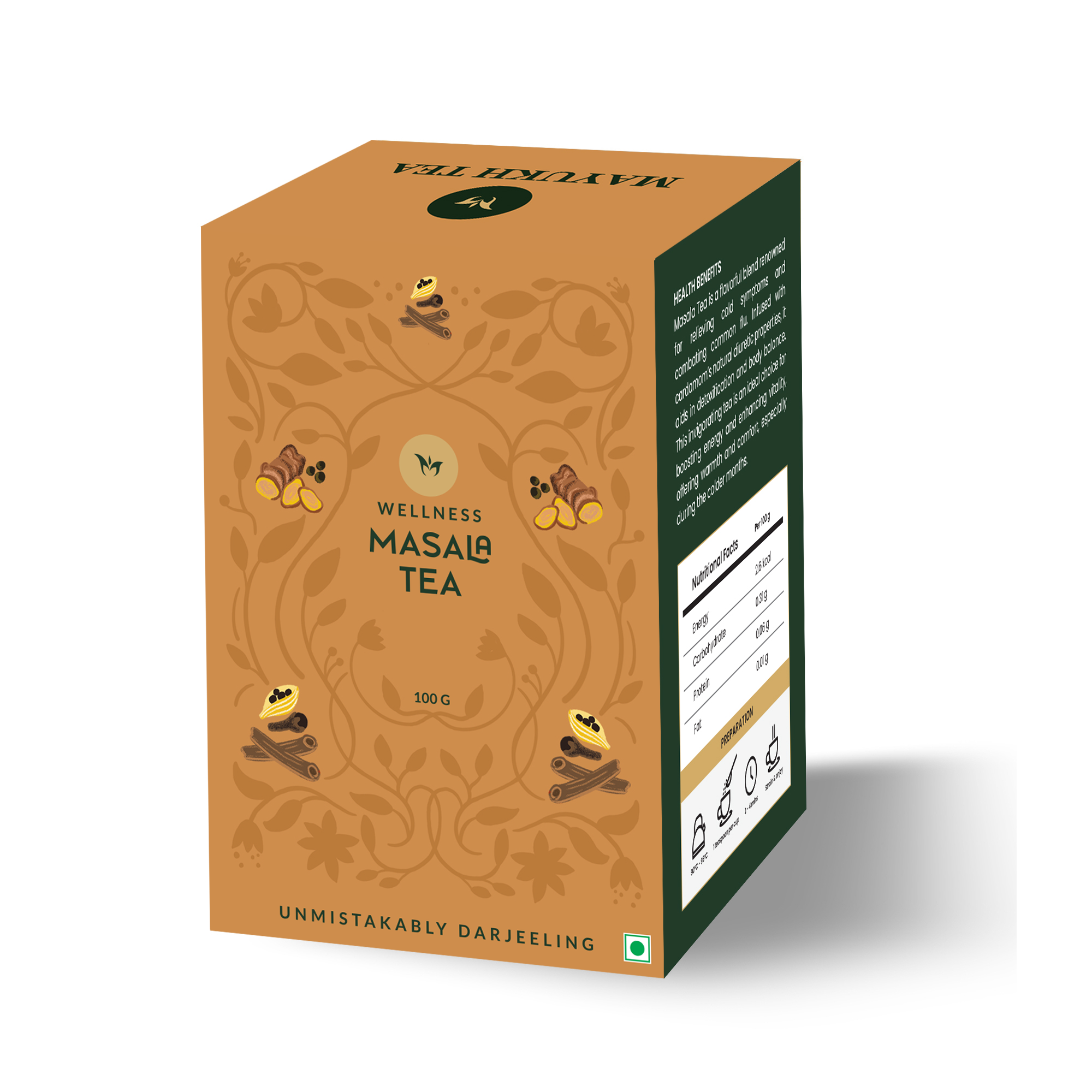 Assam masala chai loose tea blend with cardamom, ginger, and cloves