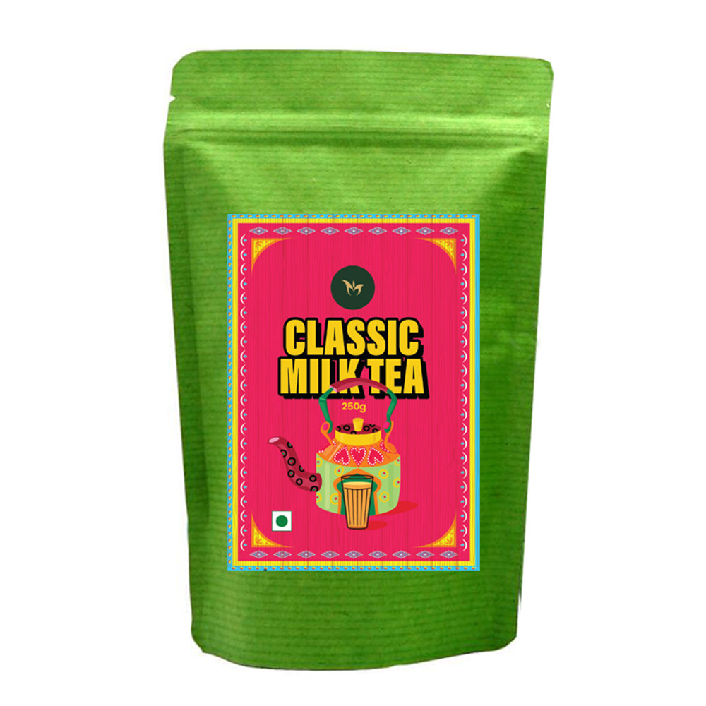 Smooth, aromatic cup of rich Indian-style milk tea for daily indulgence