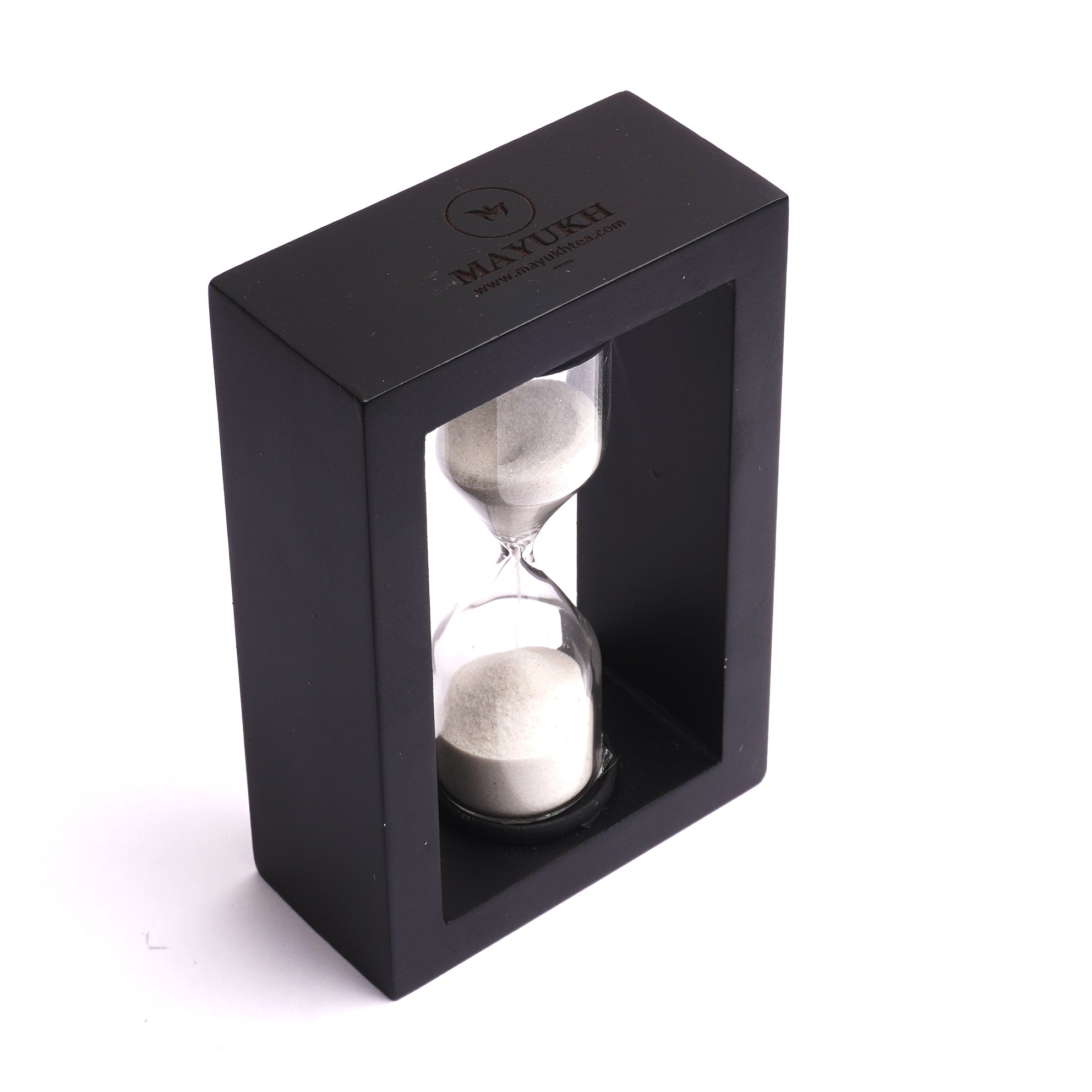 Desk hourglass sand timer decor item for workspaces and reading tables