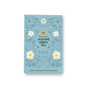 Jasmine green tea loose leaf blend with natural jasmine flowers