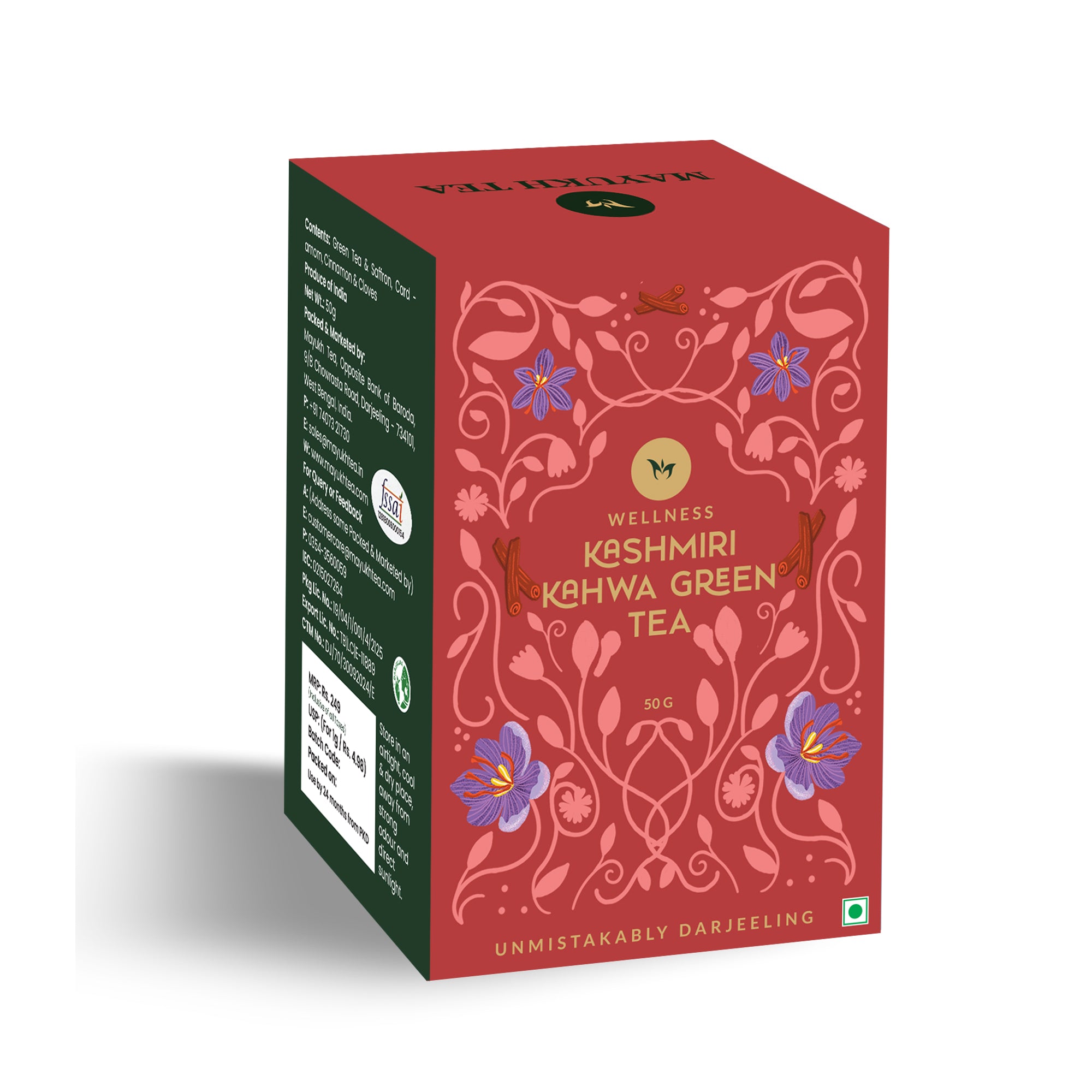 Himalayan Kahwa green tea blend offering rich spiced aroma