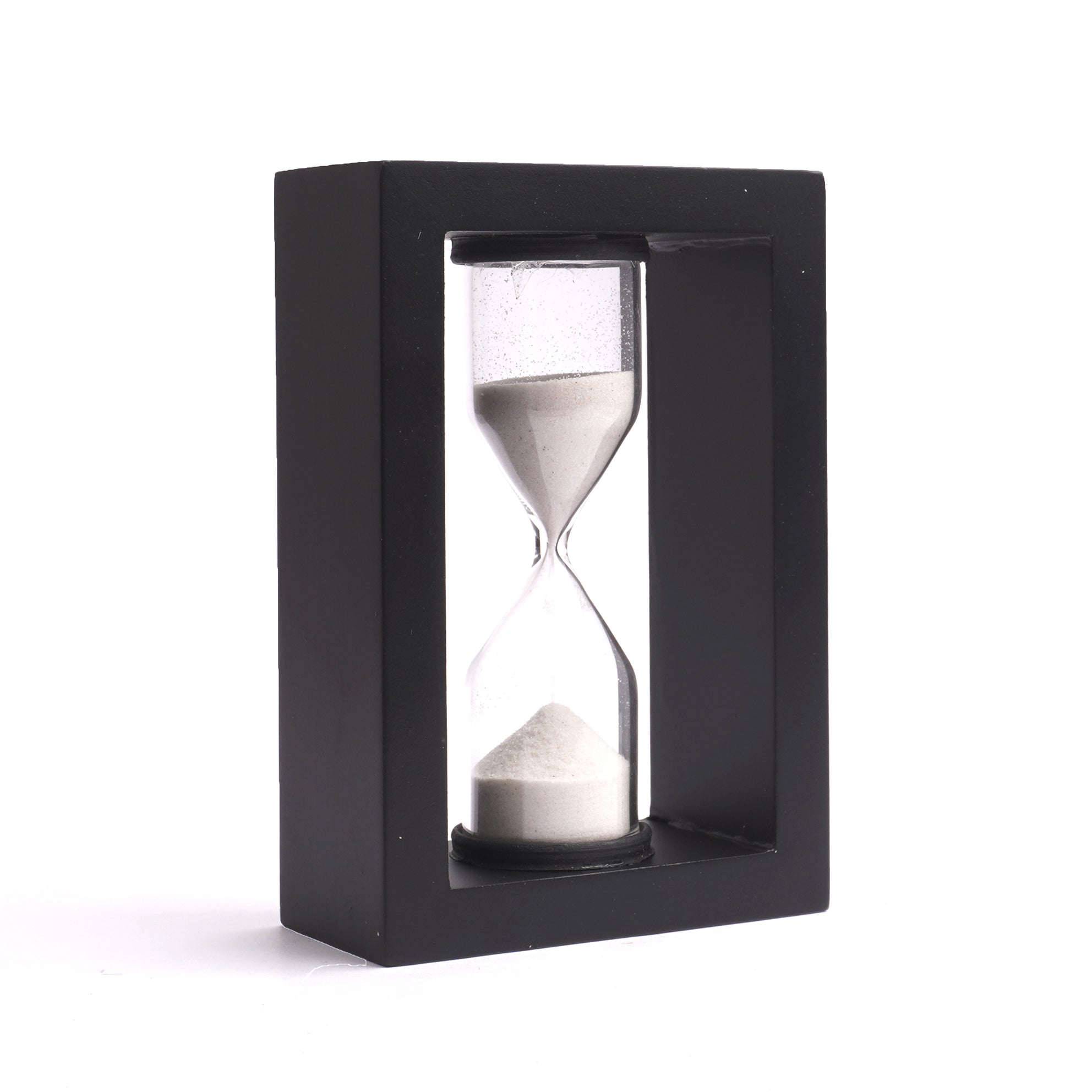 Minimalist hourglass sand timer modern decor accessory for shelves or desks