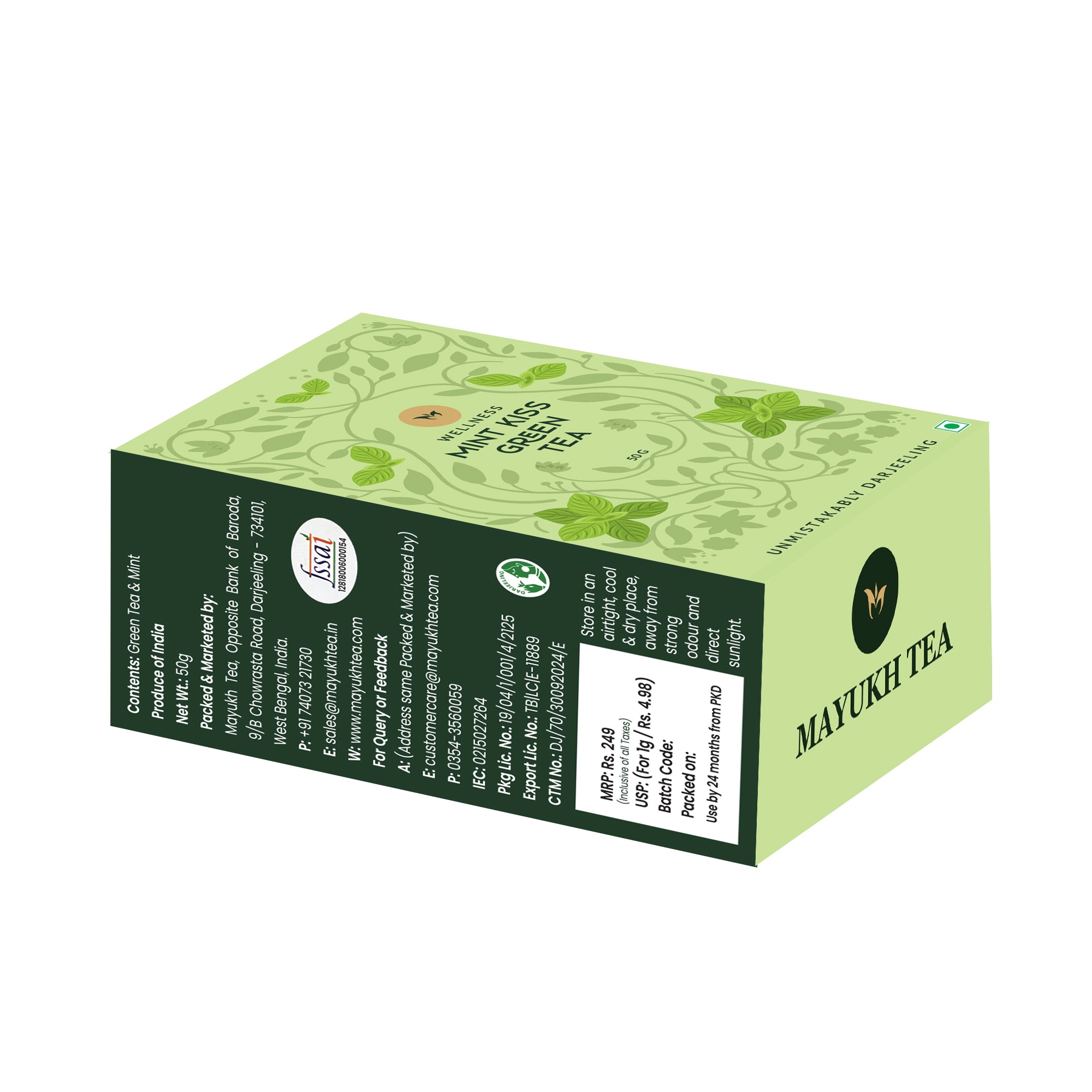 Mint infused green tea detox blend rich in antioxidants