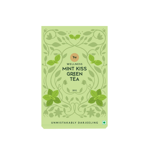Mint Kiss green tea loose leaf blend with refreshing mint aroma