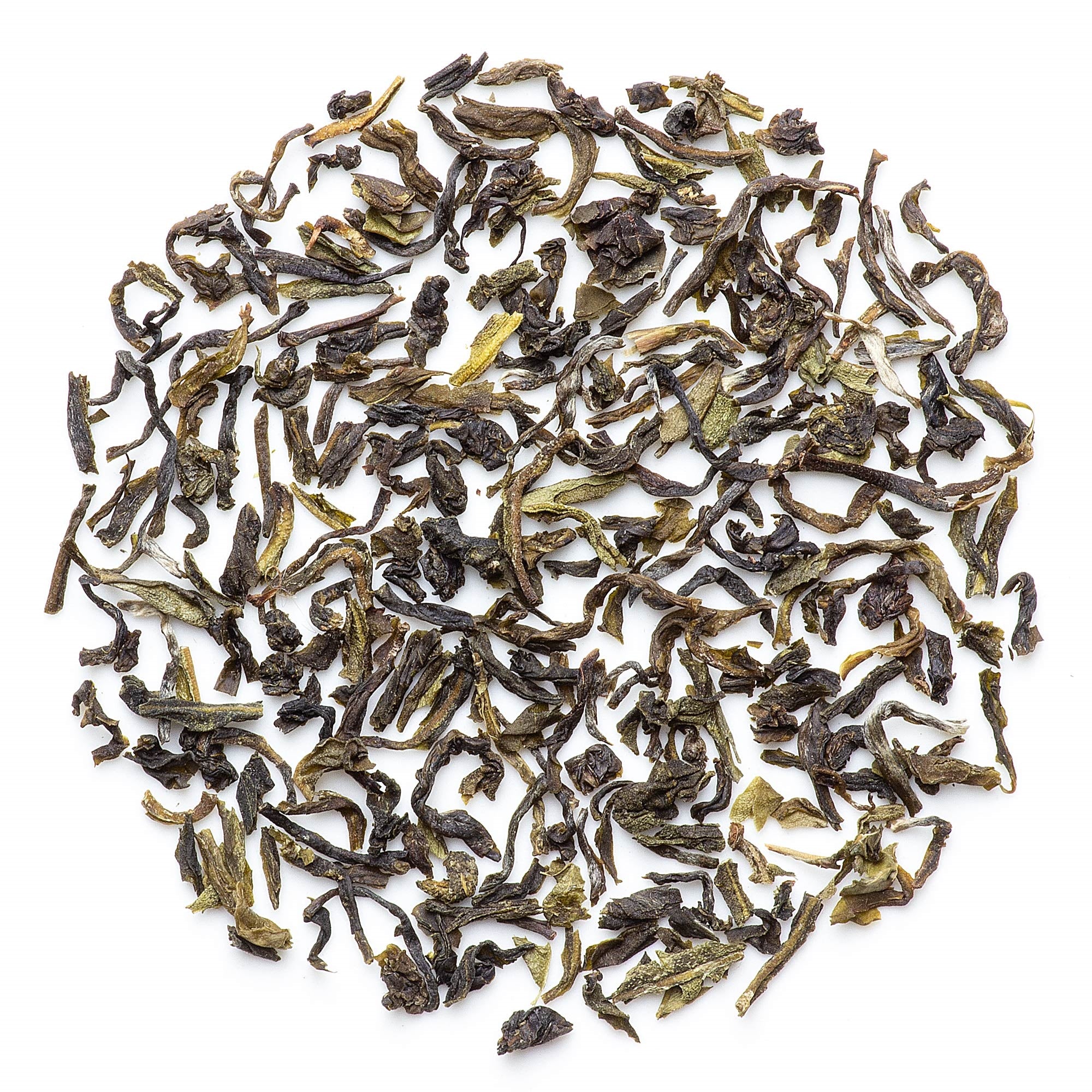 Premium Darjeeling Green Tea long leaf — refreshing and mellow with a gentle vegetal sweetness and mountain freshness.