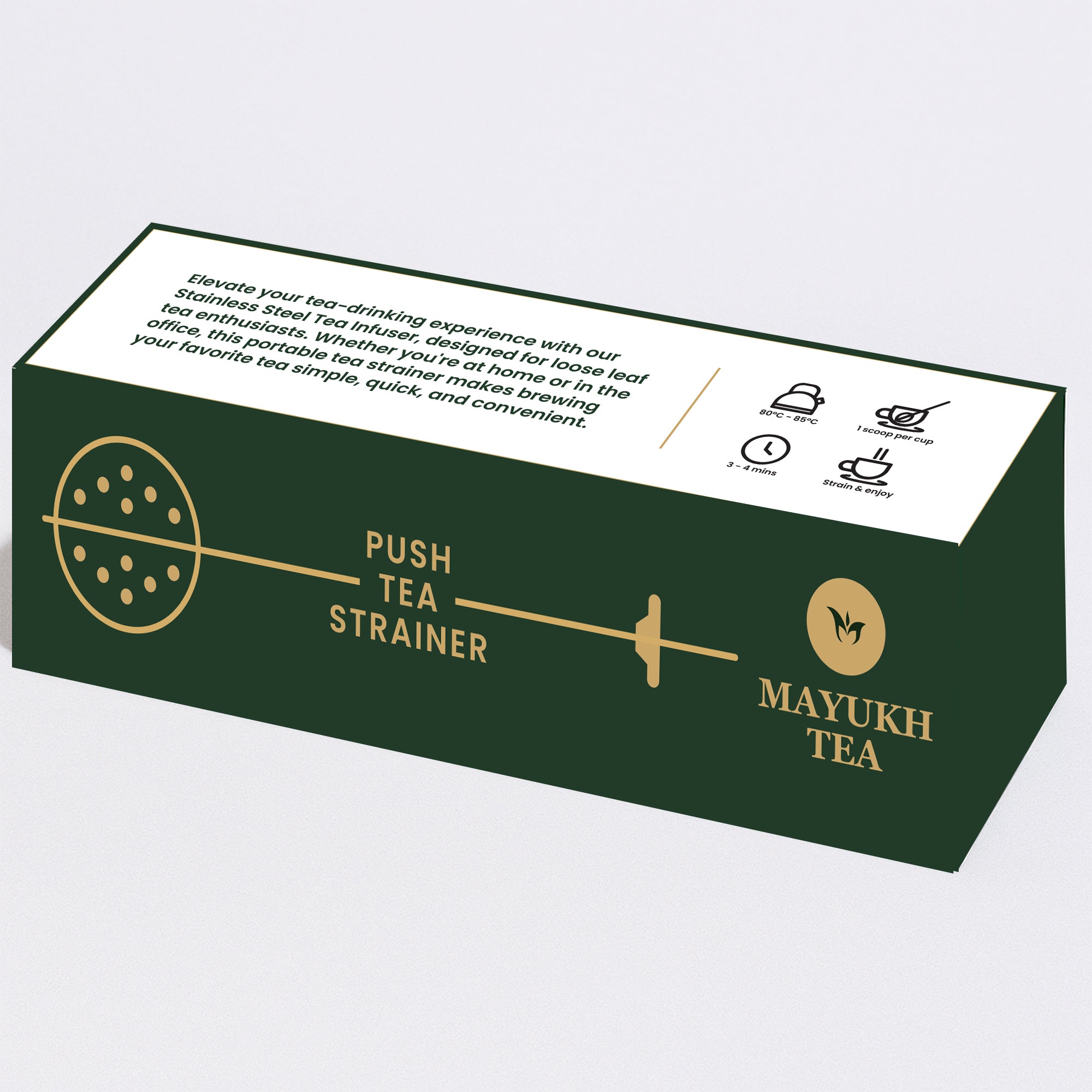 Reusable stainless steel tea strainer for sustainable tea brewing