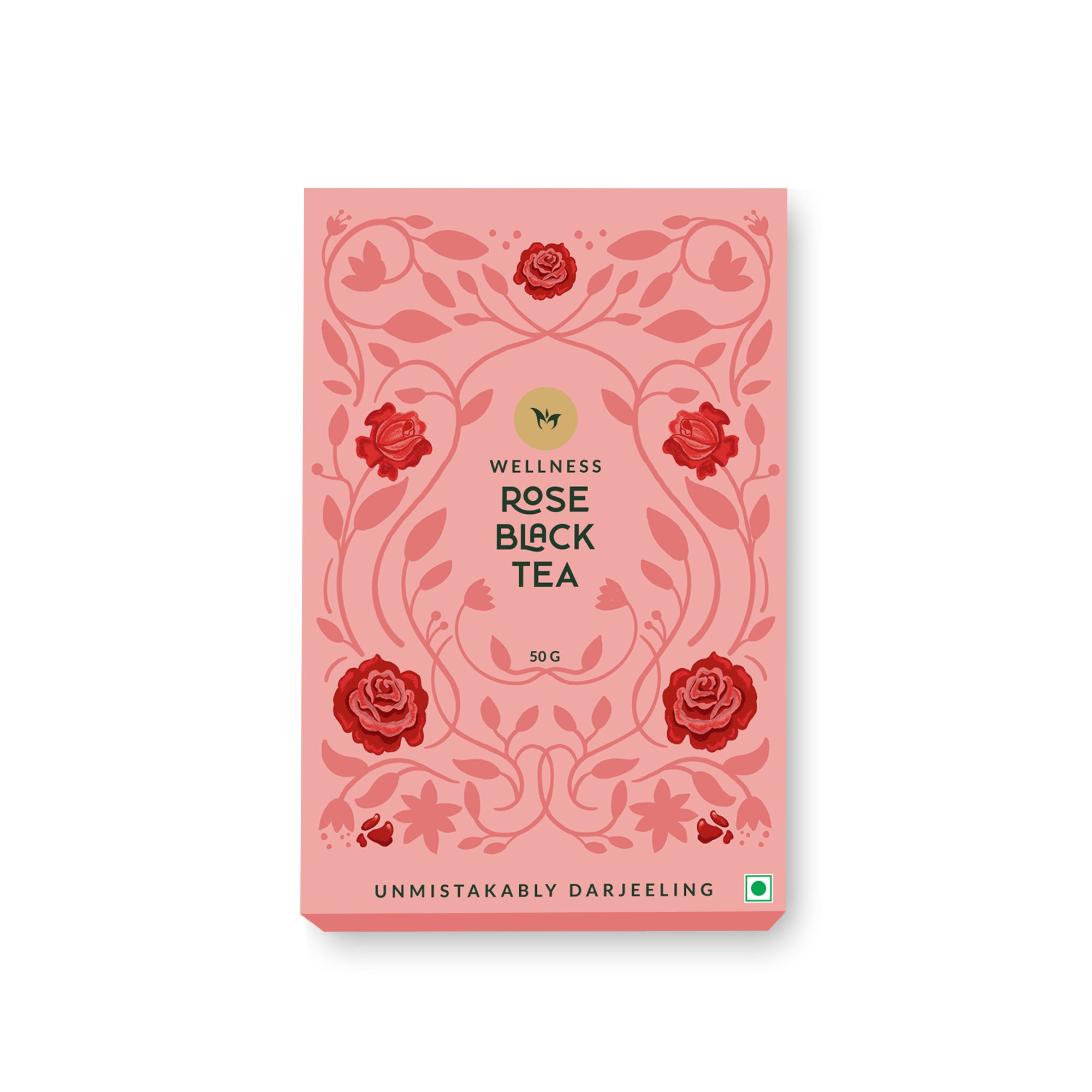 Rose black tea loose leaf blend with natural rose petals