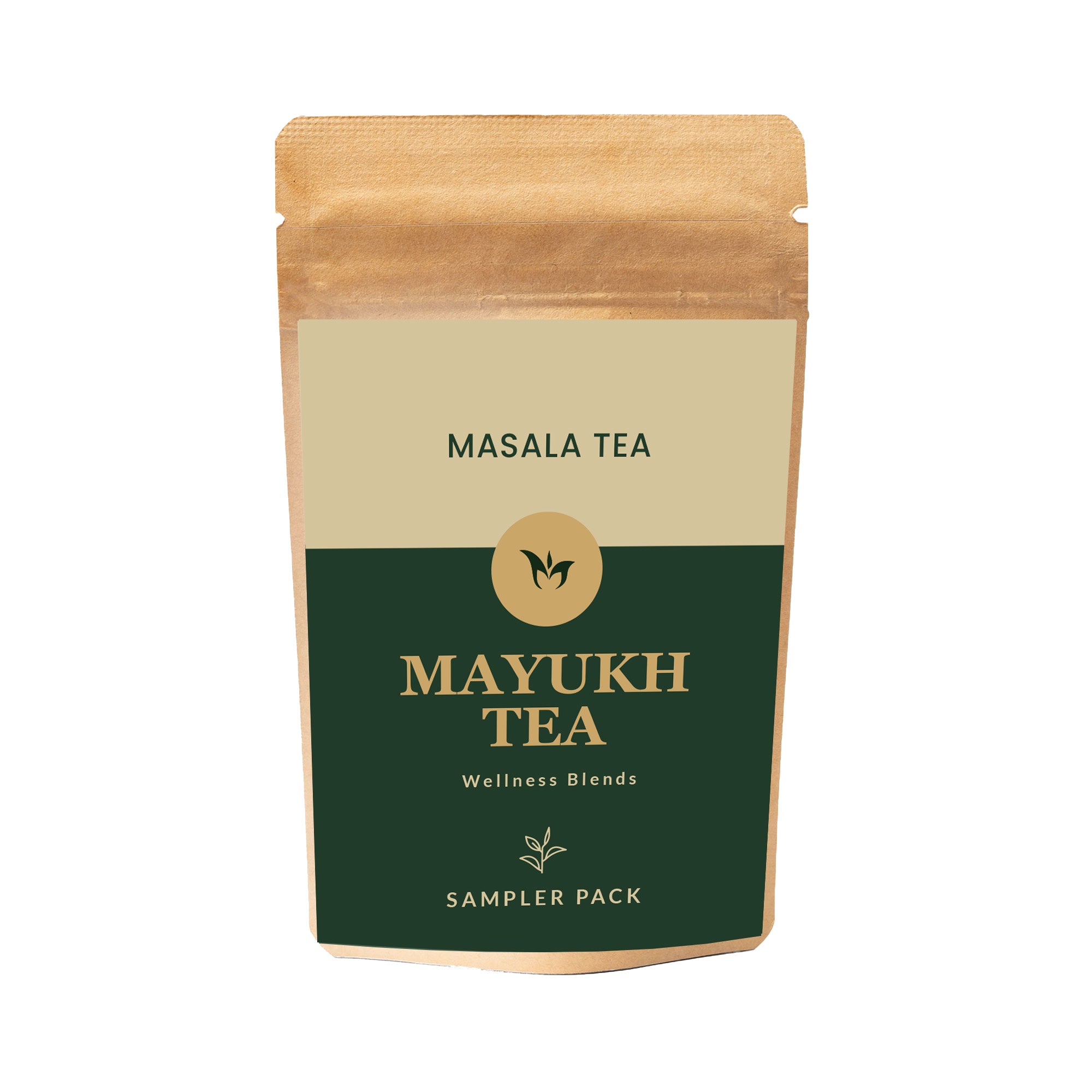Masala Tea Premium spiced wellness tea from Mayukh Tea, part of the Wellness Blends Sampler Pack for a healthy and flavorful cup.