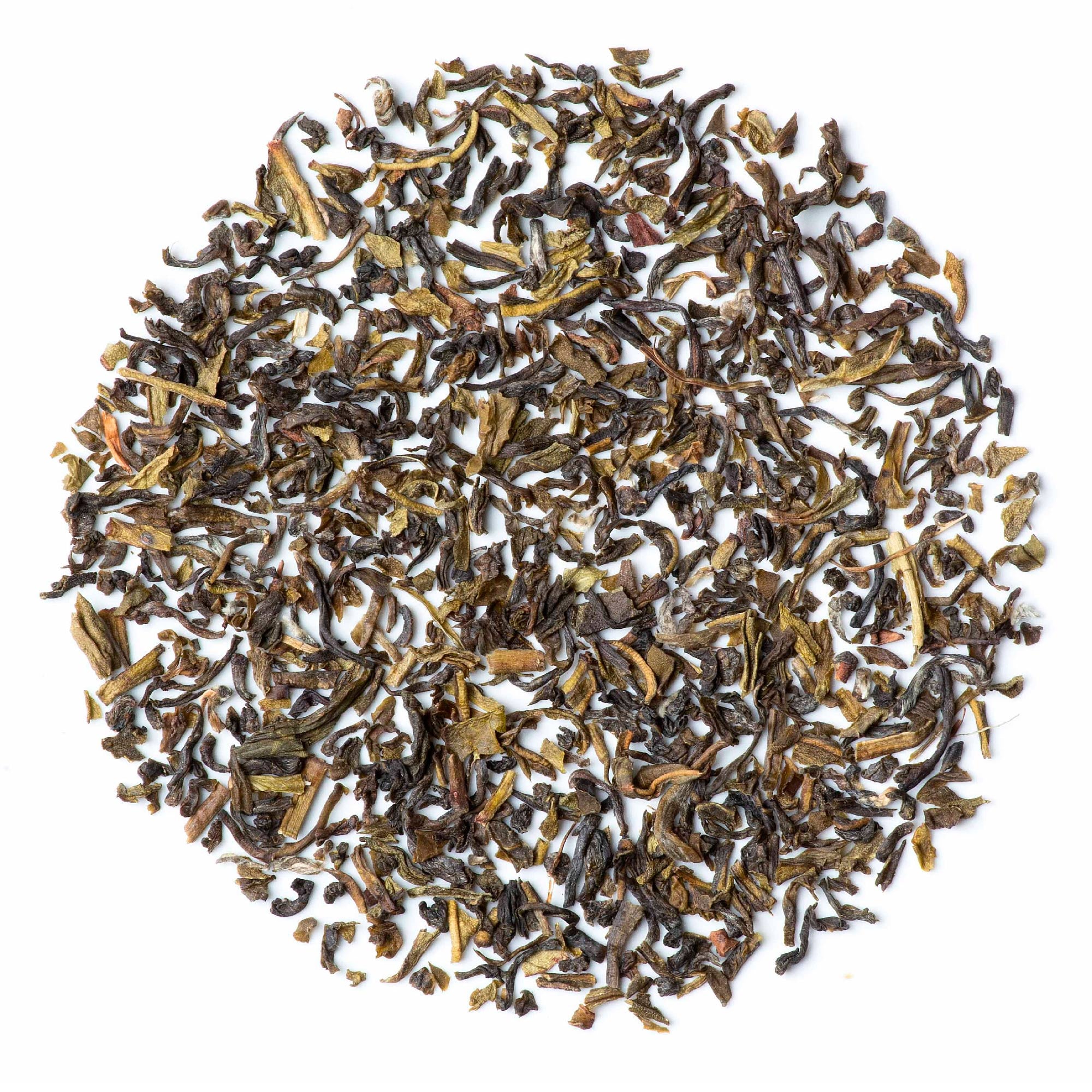 Darjeeling green tea loose leaf processed with minimal oxidation