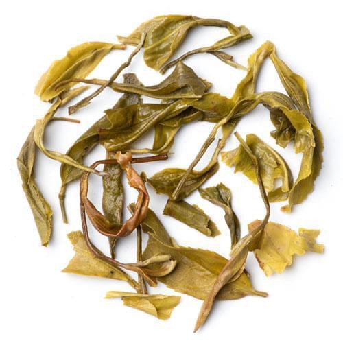 Forest green Darjeeling tea leaves offering fresh vegetal notes