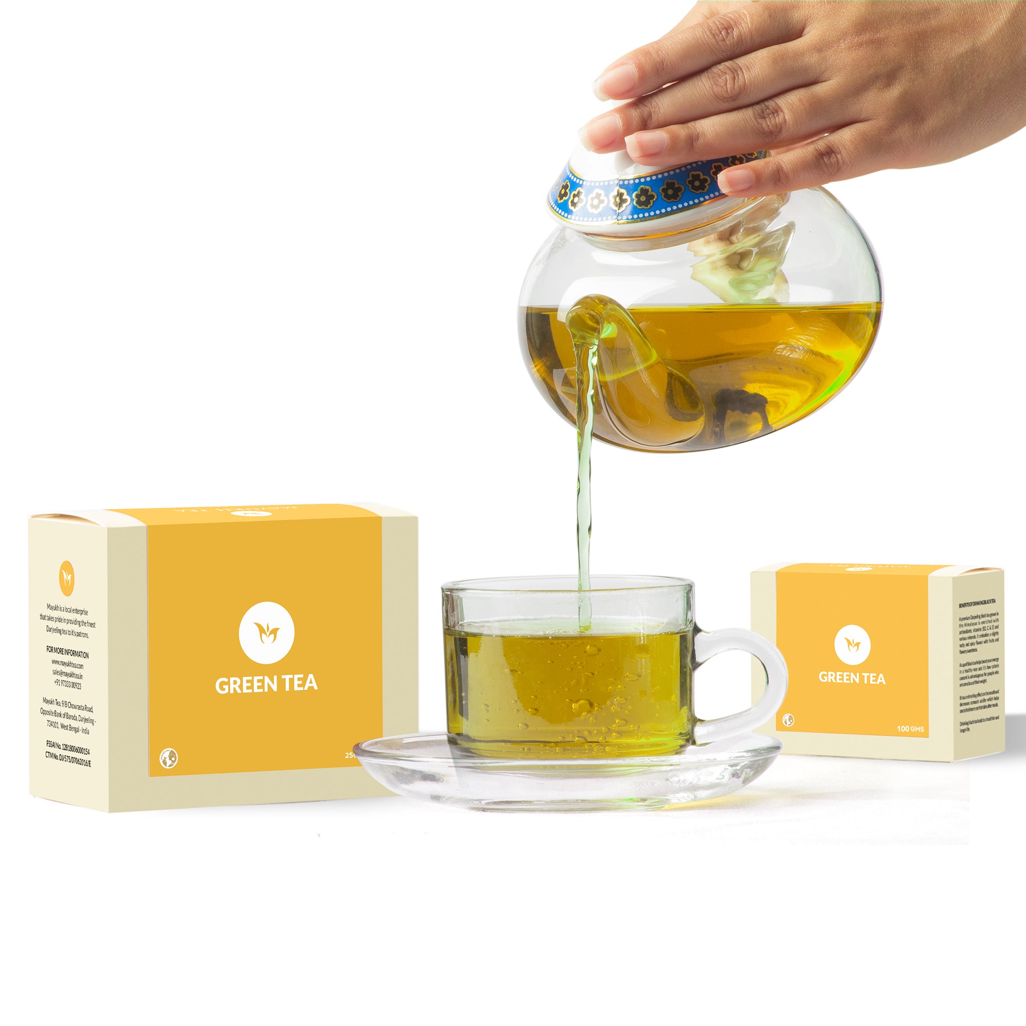 High elevation Darjeeling green tea grown on Himalayan slopes