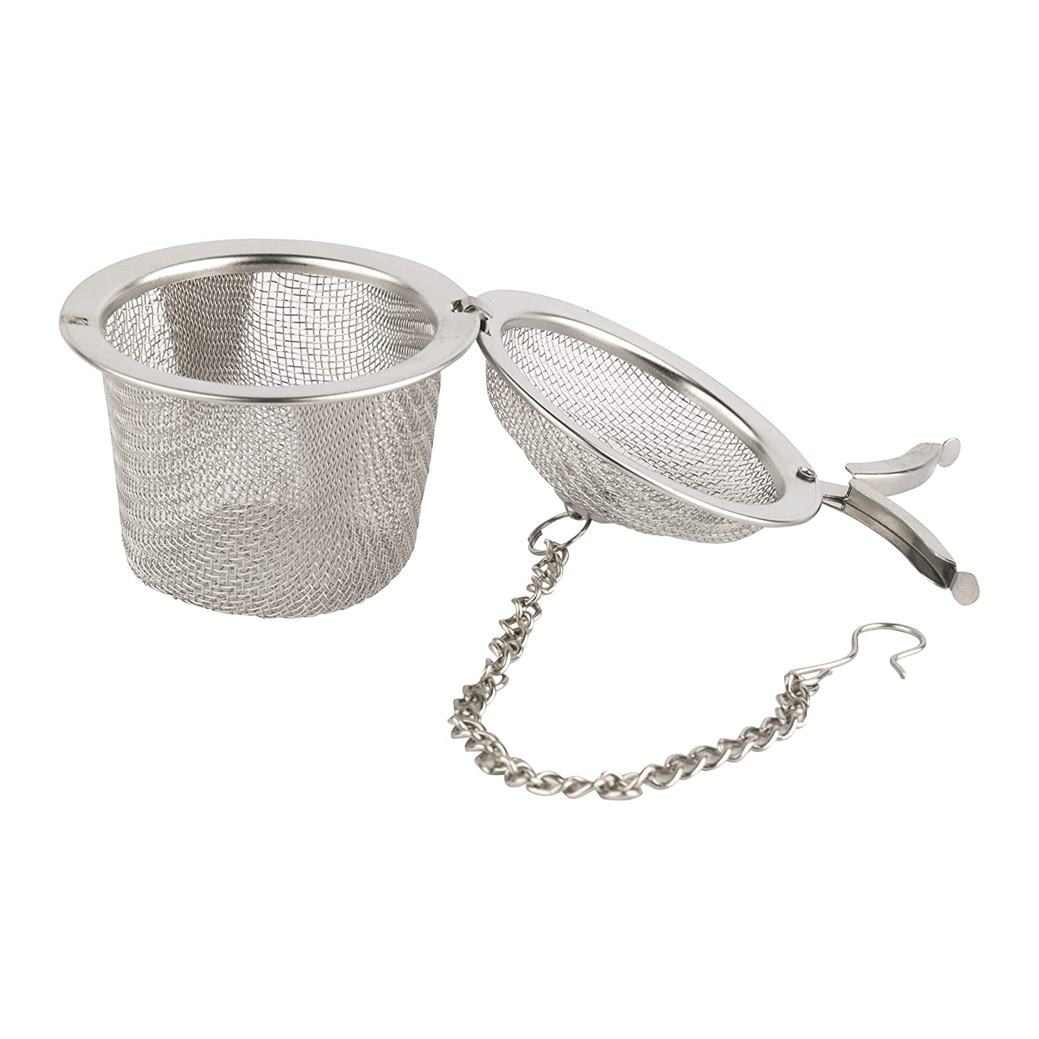 Loose leaf tea infuser in basket design for easy brewing