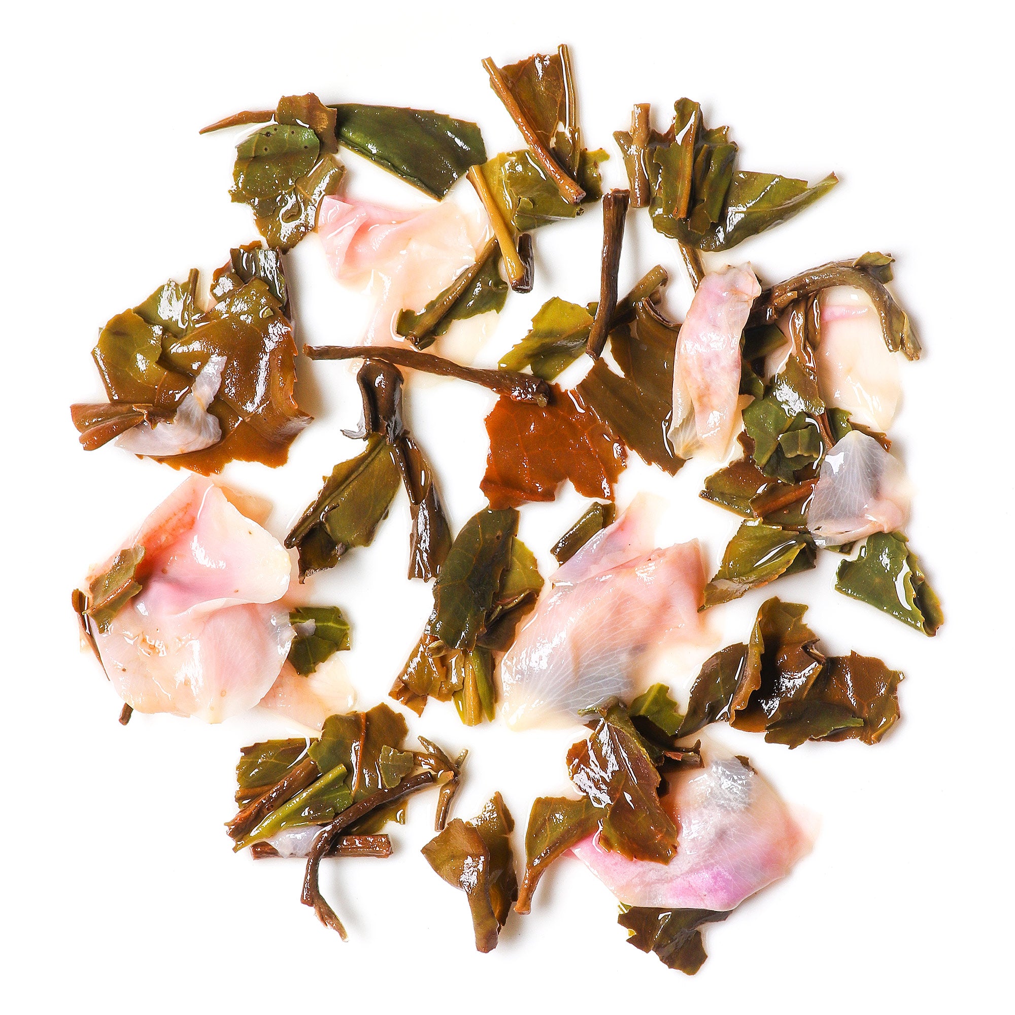 Premium floral black tea enhanced with rose petals