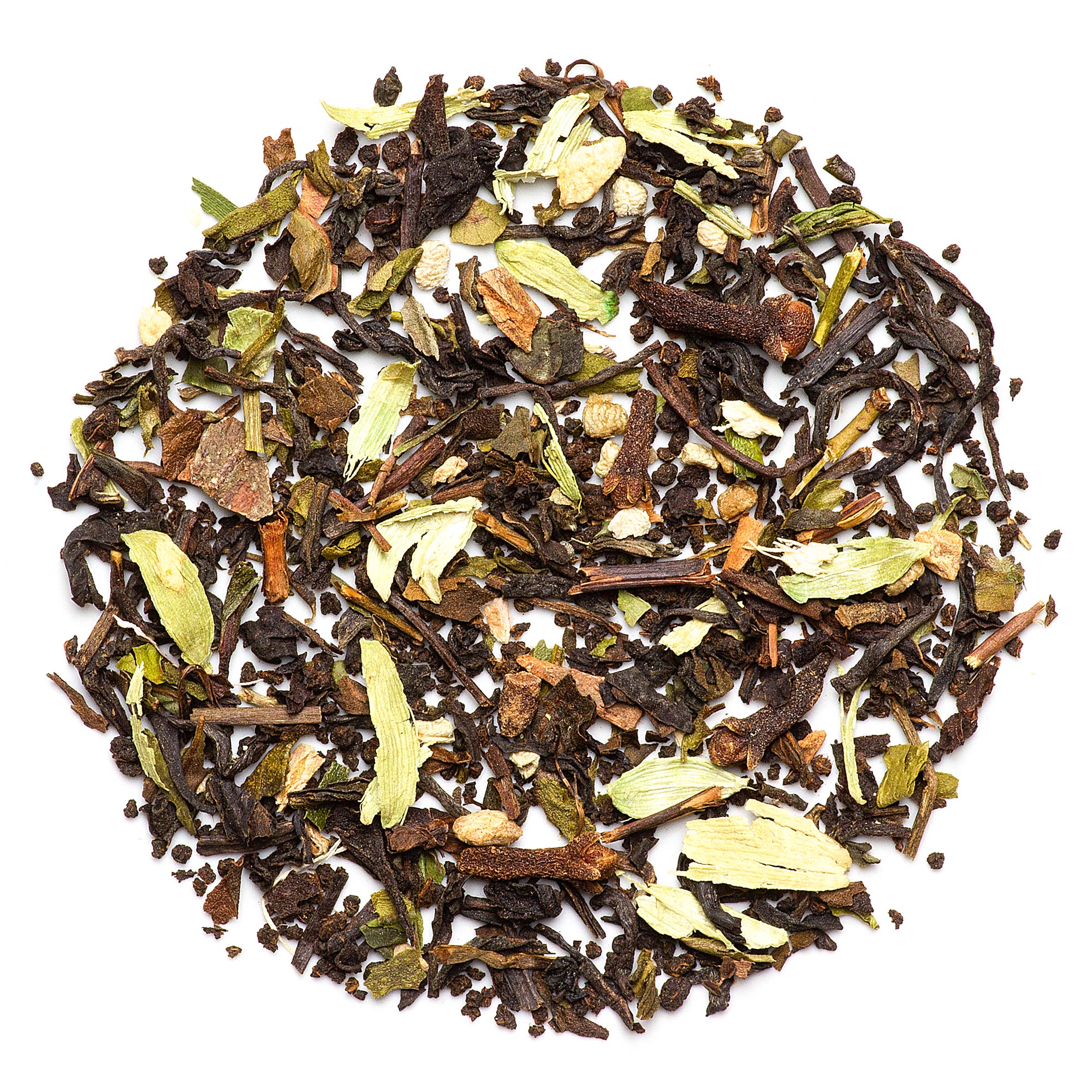 Spiced Indian masala tea blend featuring cinnamon and black pepper